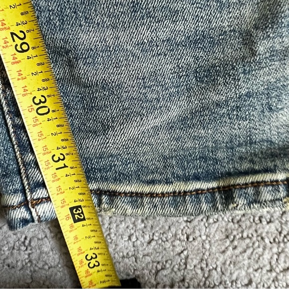 Amiri Men’s Thrasher Distressed Slim Fit Jeans Sz 36 Blue Denim Red Bandana MX1 - Picture 7 of 14